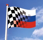 Finish Race/ Rusland geblokte vlag - 150 x 100 cm - Grand Prix Rusland – Formule 1