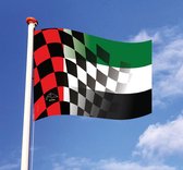 Finish Race/ Abu Dhabi geblokte vlag - 150 x 100 cm - Grand Prix Abu Dhabi – Formula 1