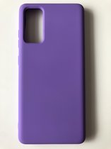 Siliconen back cover case - geschikt voor Samsung Galaxy S20FE - TPU hoesje Lila