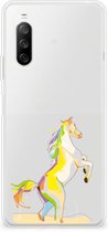 Leuk TPU Back Case Sony Xperia 10 III GSM Hoesje Horse Color