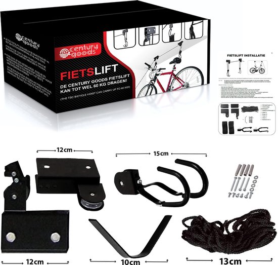 Century Goods™ Fietslift - Fietstakel - Ophangsysteem - Fietslift elektrische  fiets -... | bol.com
