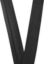 Biaisband zwart - katoen - 25mm breed - rol van 20 meter - voor netjes afwerken van textiel - o.a. bij tassen, tafelkleden, kleding en vlaggenlijnen