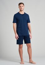 Schiesser Natural Dye Mannen Shortama - Nachtblauw - Maat S