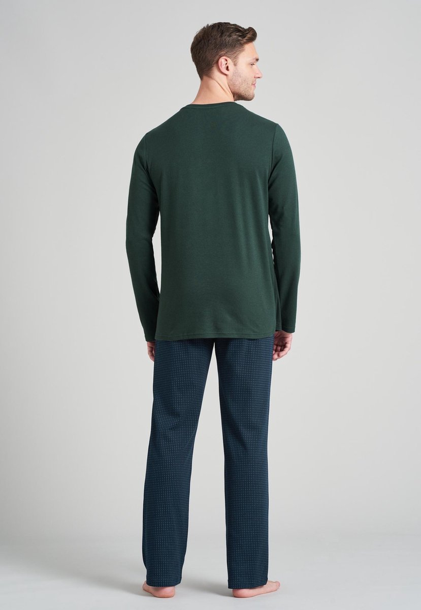 SCHIESSER Fine Interlock shortamaset, heren shortama interlock donkerblauw