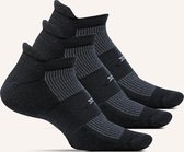 Feetures  Cushion High Performance  - No Show Tab - Hardloopsokken - Sportsokken - Zwart - Large  - 43 t/m 46
