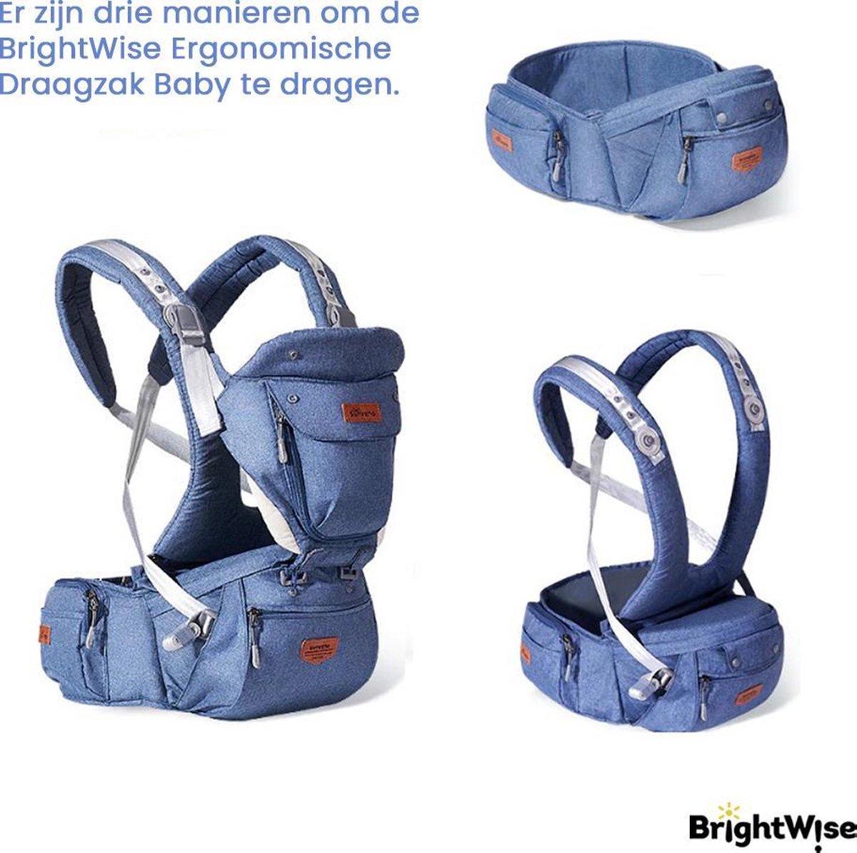 Draagzak, lichtgewicht draagdoek voor peuters, verstelbare