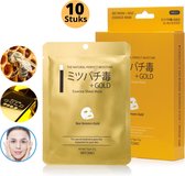 Mitomo Gold & Bee Venom Face Mask - Masker Gezichtsverzorging - Gezichtsmasker - Gezichtsverzorging Dames - Beauty - 10 x 25 g