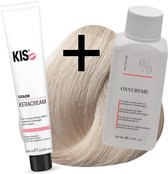 KIS haarverfset - 10SA Super asblond  - haarverf & waterstofperoxide