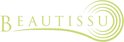 Beautissu logo met groene golvende lijnen.