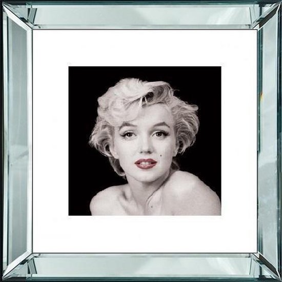 50 x 50 cm - Cadre miroir avec impression - Marilyn Monroe - impression  derrière verre | bol.com