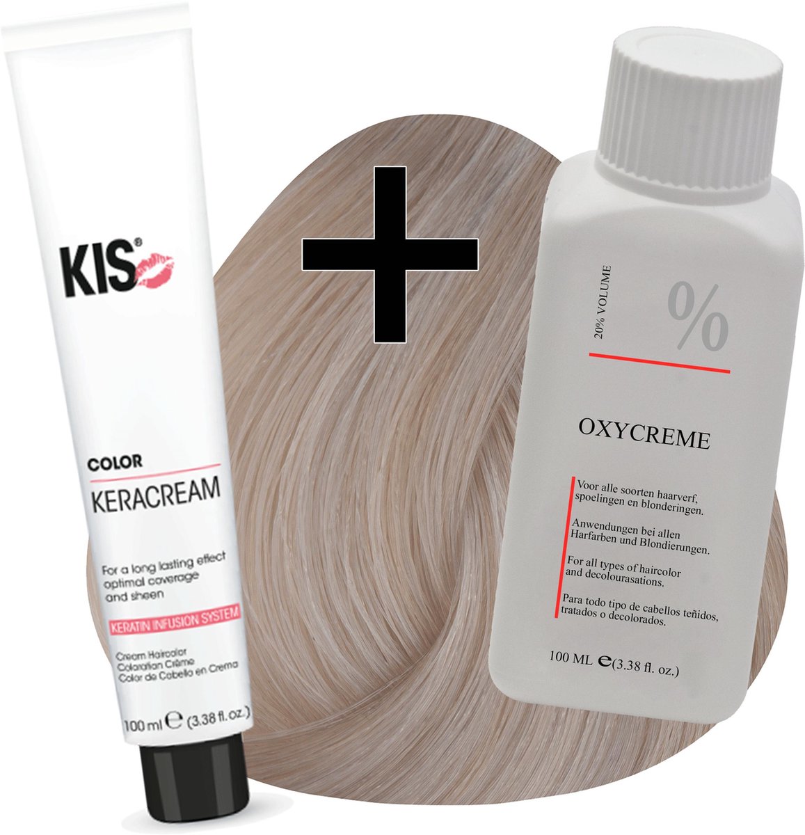 KIS haarverfset - 12PA Ultralicht parel as - haarverf & waterstofperoxide