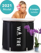 WOTRE Zitbad - Bath Bucket - Ijsbad - Wim Hof Methode - bad voor volwassenen - Mobiele badkuip - Zwart - 180L