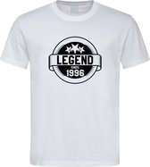Wit T-Shirt met “ Legend sinds 1996 “ print Zwart Size S