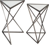bijzettafel "driehoek" - grijs - 60 cm