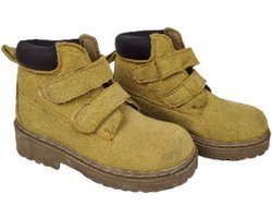 Stevige bergschoenen met klittenband / boots - voor kinderen - Bruin - Wandel / Berg - Suede - Maat 28