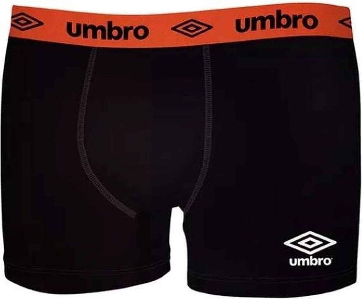 Umbro boxershort heren - mannen onderbroek - perfecte pasvorm - maat XL - oranje elastiek