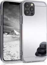 kwmobile hoesje voor Apple iPhone 12 / 12 Pro - Telefoonhoesje in zilver spiegelend - Backcover voor smartphone