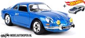 Alpine Renault 1971 (Blauw) (20 cm) 1/24 Bburago + Hot Wheels Miniatuurauto + 3 Unieke Auto Stickers! - Model auto - Schaalmodel - Modelauto - Miniatuur autos - Speelgoed voor kinderen