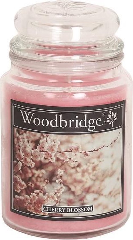 Woodbridge Cherry Blossom 565g Large Candle met 2 lonten