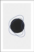 Walljar - Flowing Circle - Muurdecoratie - Poster met lijst