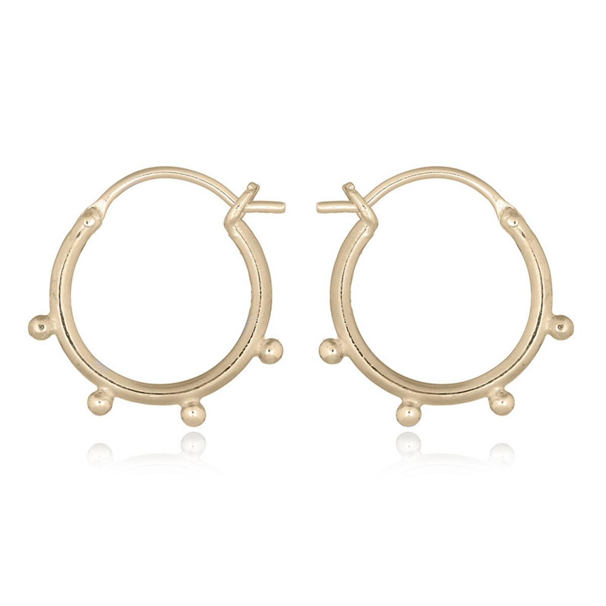 Goldplated hoop oorbellen Celia