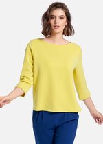 Sweatshirt met boothals en 3/4-mouwen