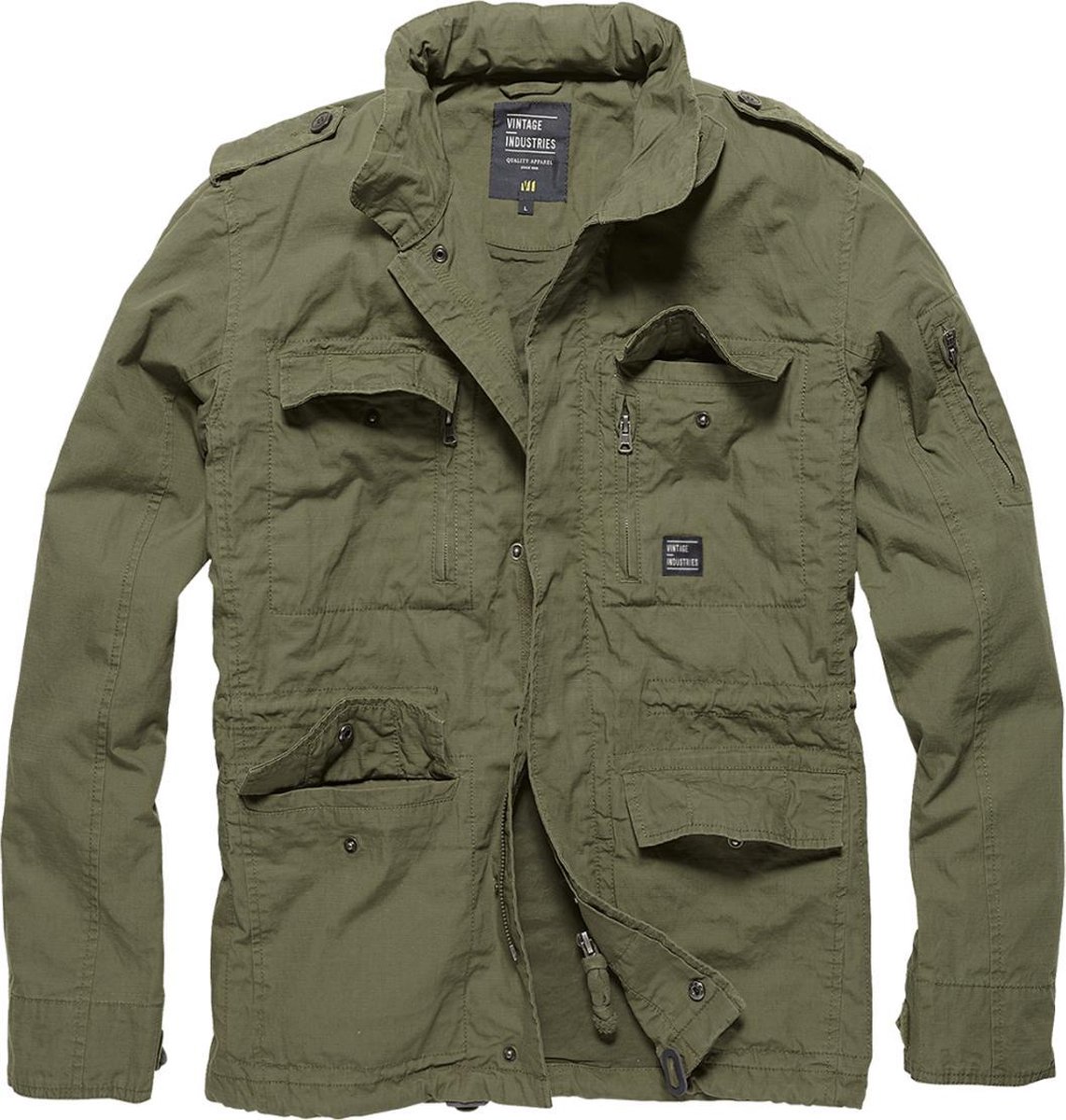 Vintage Industries Cranford jacket sage Olijf