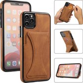 GSMNed – Luxe iPhone 11 Bruin – hoogwaardig Leren Pu Hoesje – iPhone 11 Bruin – Card case