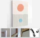 Set of Abstract Hand Painted Illustrations for Postcard, Social Media Banner, Brochure Cover Design or Wall Decoration Background - Modern Art Canvas - Vertical - 1856048554 - 50*4