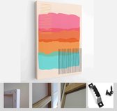Abstract minimalistic cover geometric pattern background. Colorful design for flyer, brochure, poster, wall decoration - Modern Art Canvas - Vertical - 1821954674 - 80*60 Vertical