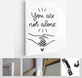 Compassion and support quote vector design for a group therapy clinic wall art - Modern Art Canvas - Vertical - 1772261375 - 115*75 Vertical