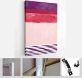 Set of Abstract Hand Painted Illustrations for Postcard, Social Media Banner, Brochure Cover Design or Wall Decoration Background - Modern Art Canvas - Vertical - 1883932735 - 80*6