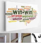 Win-win negotiation solution concept in word tag cloud on white background - Modern Art Canvas - Horizontal - 108647582 - 40*30 Horizontal