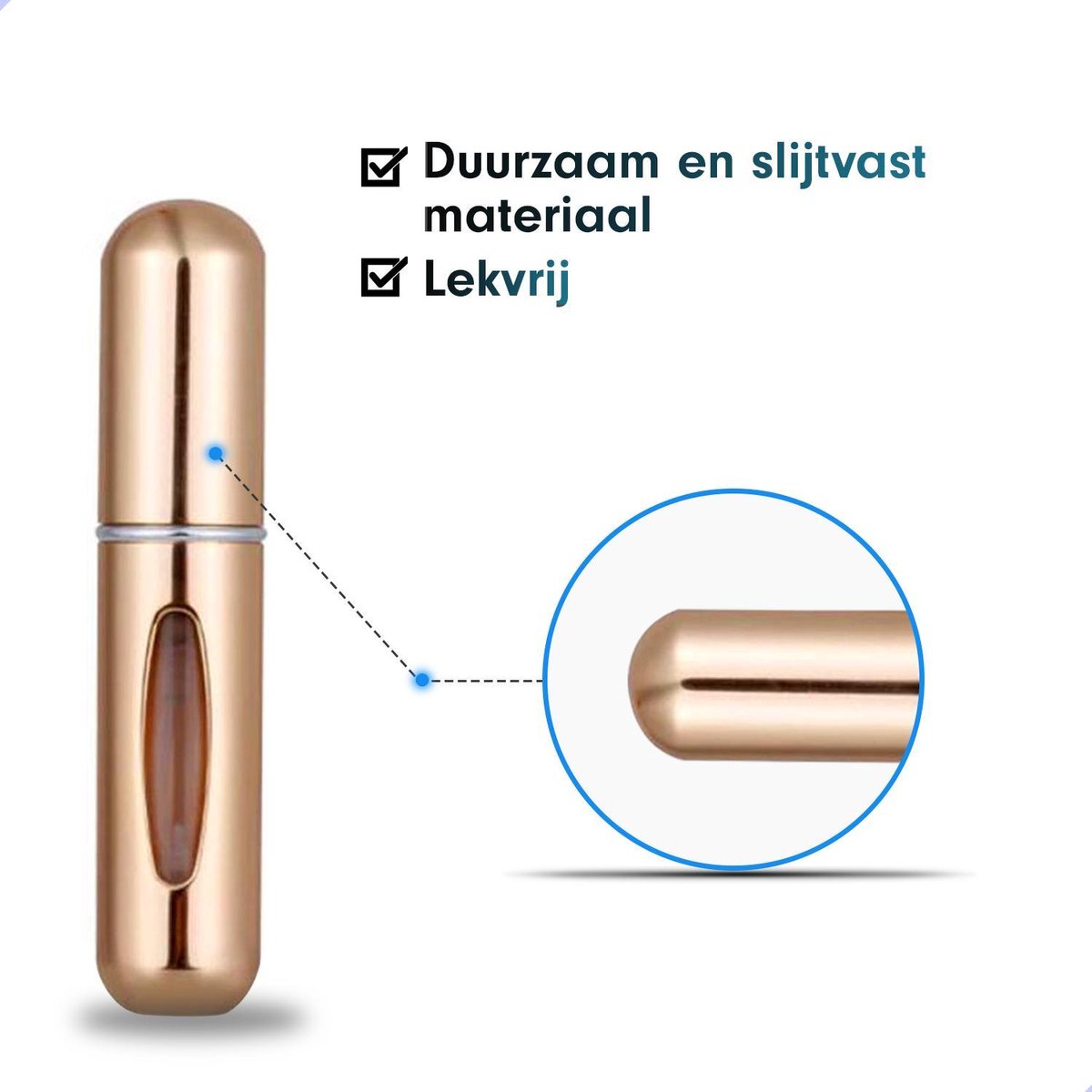 Mini Parfum Flesje | Lipstick Formaat Navulbare Parfum Verstuiver van Merkloos / Sans marque — cadeau in Verzorging - foto 3