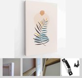 Abstract Botanical Organic Art Illustration. Set of soft color painting wall art for house decoration. Minimalistic canvas background design - Modern Art Canvas - Vertical - 195743