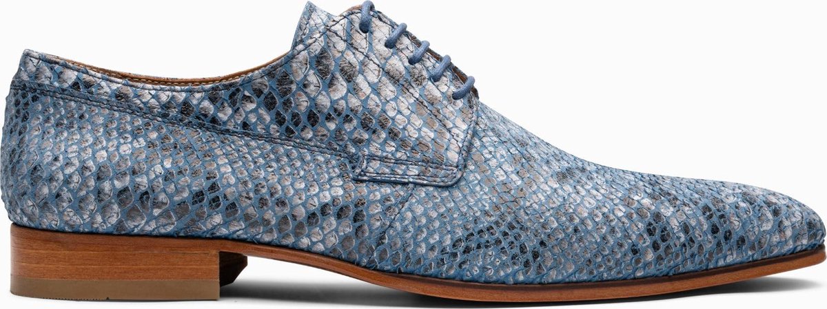 Paulo Bellini Lodi Heren Veterschoenen Blauw Slang