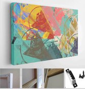 Artistic canvas mix. Oil art matrix. 2d illustration. Texture backdrop. Creative chaos structure element - Modern Art Canvas - Horizontal - 1470449030 - 80*60 Horizontal
