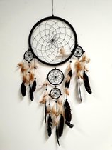 Dromenvanger - Dreamcatcher zwart 25 cm