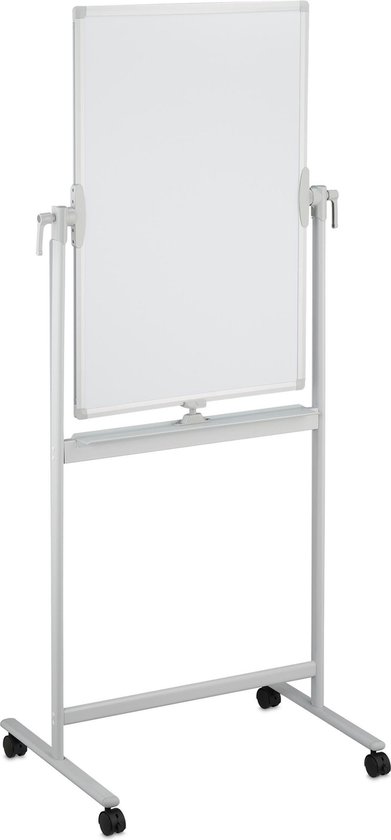 Relaxdays whiteboard verrijdbaar - magneetbord - standaard - memobord - schoolbord - bord - 60 x 90cm - Relaxdays