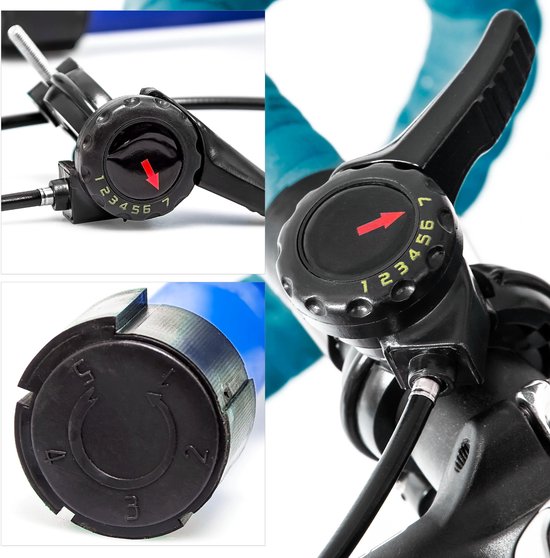 hometrainer fiets - 6 versnellingen - voor 26-28 inch - max. 120 kg - blauw — afbeelding 4