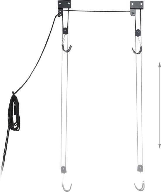 Fietslift plafond - tot 57 kg - met haak - universeel — afbeelding 5