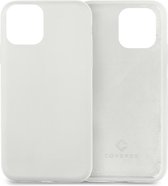 Coverzs Luxe Liquid Silicone case geschikt voor Apple iPhone 12 Pro Max - wit + glazen Screen Protector