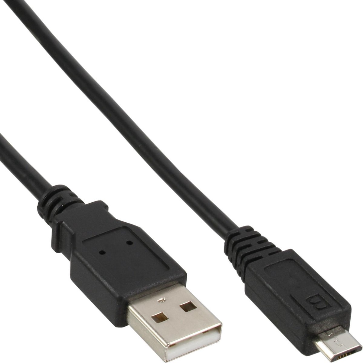 InLine 3m USB 2.0 A - micro B USB-kabel USB A Micro-USB B Zwart