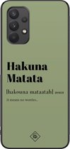 Samsung A32 4G hoesje - Hakuna Matata | Samsung Galaxy A32 4G case | Hardcase backcover zwart