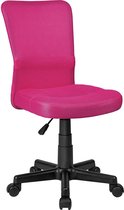 Resuelven® Roze bureaustoel - Kinder Bureaustoel - Meiden Bureaustoel Op Wielen- Kinderkamer - Kunst Leder - Kantoor Design -