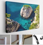 Itsallcanvas - Schilderij - Bath In Calanque. Marseille. France Art Horizontal Horizontal - Multicolor - 75 X 115 Cm