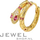 Snake Pink Oorbellen | Gouden Dames Oorbel | Oorbel Goud | Oorbellen Slang | Oorbel Roze | Cadeau Dames | Sieraden Dames | Cadeau Vriendin | Slangen Oorbellen | Valentijnsdag Cadea