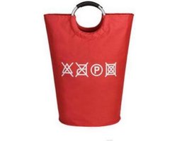 Draagbare Waszak - Rood - Opvouwbare Wasmand - Met Handvaten