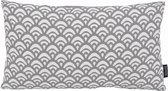 Waves Grey Long Kussenhoes | Katoen/Polyester | 30 x 50 cm | Grijs