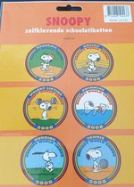 Schooletiketten , 24 etiketten, School, Etiketten, Zelfklevend, Snoopy